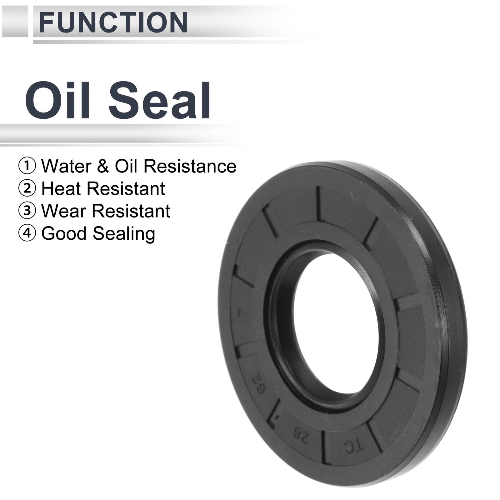 Set of 5 Oil Seal Rotary Shaft Seal TC Ring Nitrile Rubber 28x62x7mm