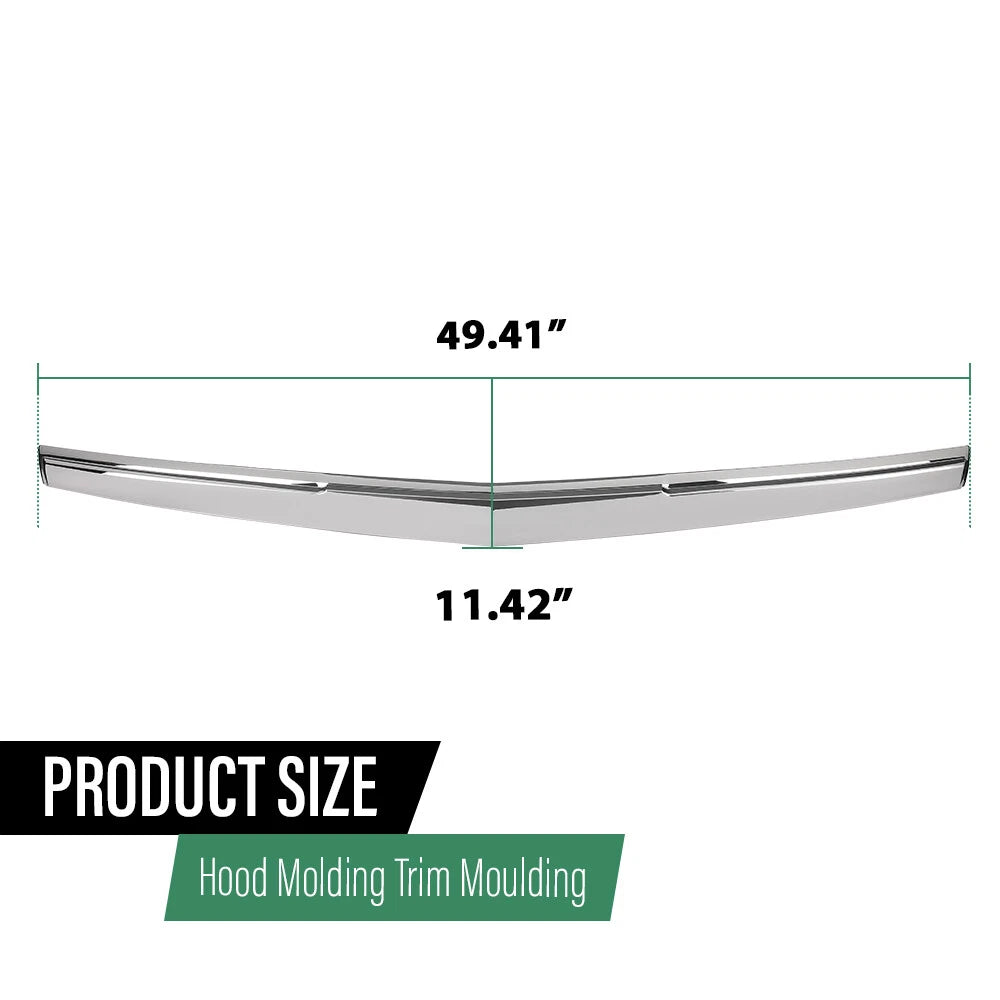 Silver Hood Molding Trim for Cadillac Escalade ESV (2015–2020)