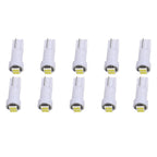 Set of 10 White T5 Wedge LED Light Bulbs for Instrument Gauge Cluster