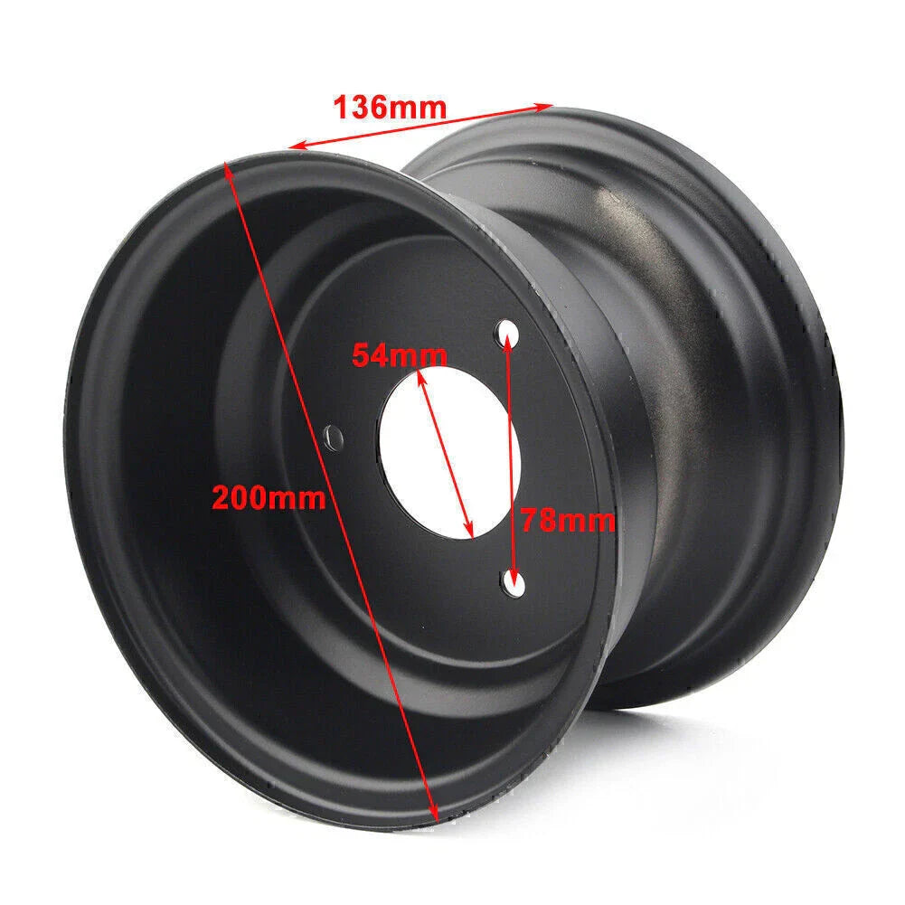 7" ATV Rim (3 Holes) for Tire 16x8-7, 78mm Hole Distance