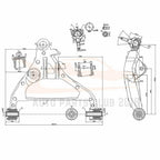 Set of 2 Front Lower Control Arms for Ford Expedition (2003-2006)