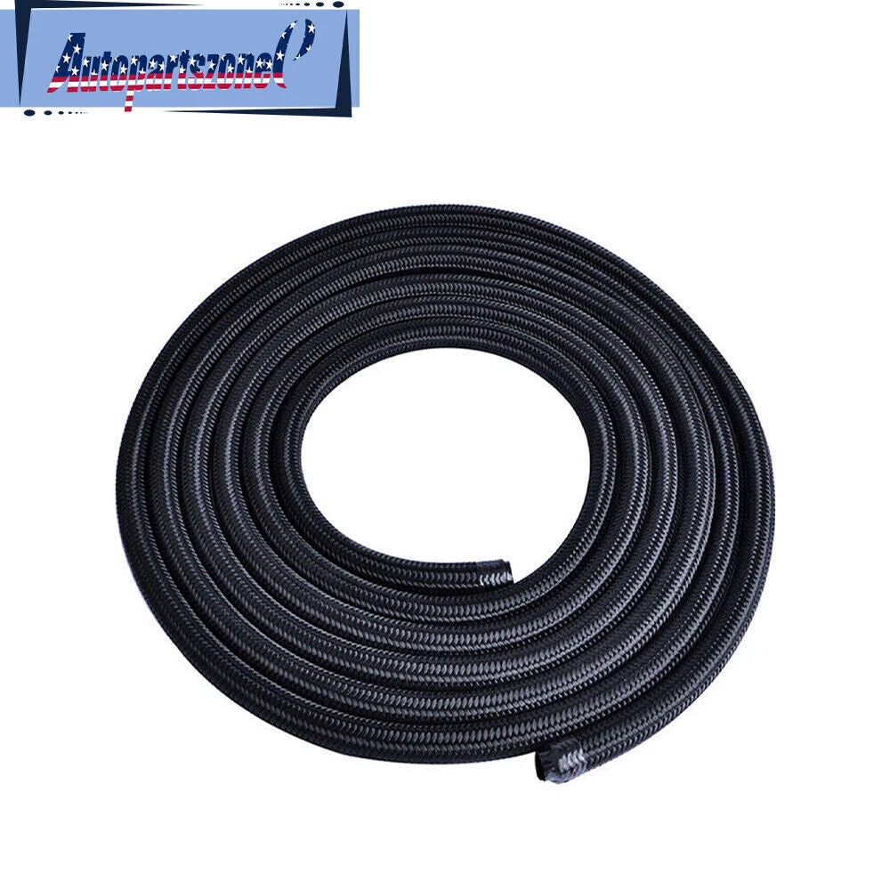 Fuel Hose Oil Gas Line AN8 Nylon Stainless Steel Braided 3FT 10FT 16FT 20FT