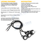 Universal Fit White Custom Retrofit Front Grille Mesh LED Lighting Kit (3X)