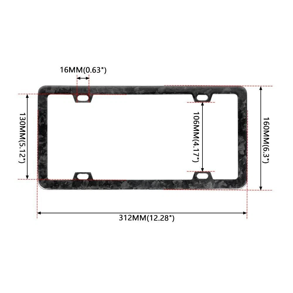 Carbon Fiber License Plate Frame for Car Truck
