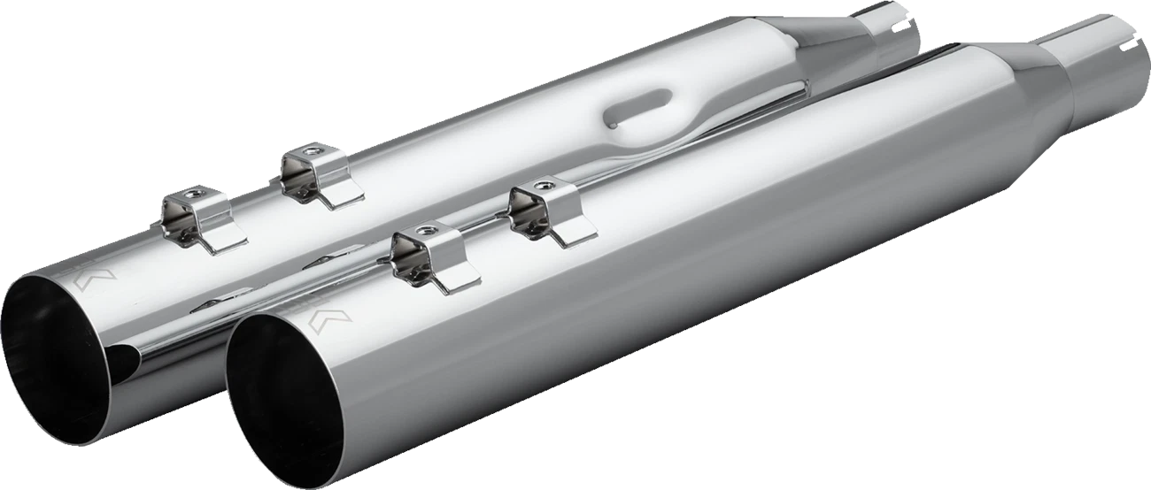 KHROME WERKS Slip-On Mufflers for Harley M8 (2017–2023) - 4" Chrome