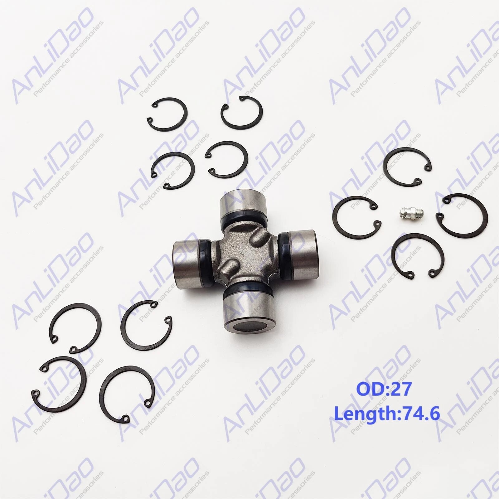 U-Joint with Clips & Zirc for Mercruiser Alpha 1 Gen 2 Bravo (N/A)