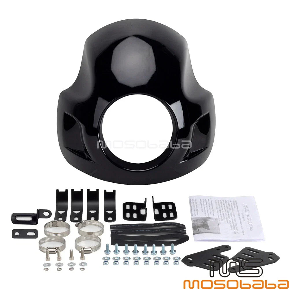 5.3/4'' Headlight Fairing Cover for Harley Dyna Softail Sportster XL