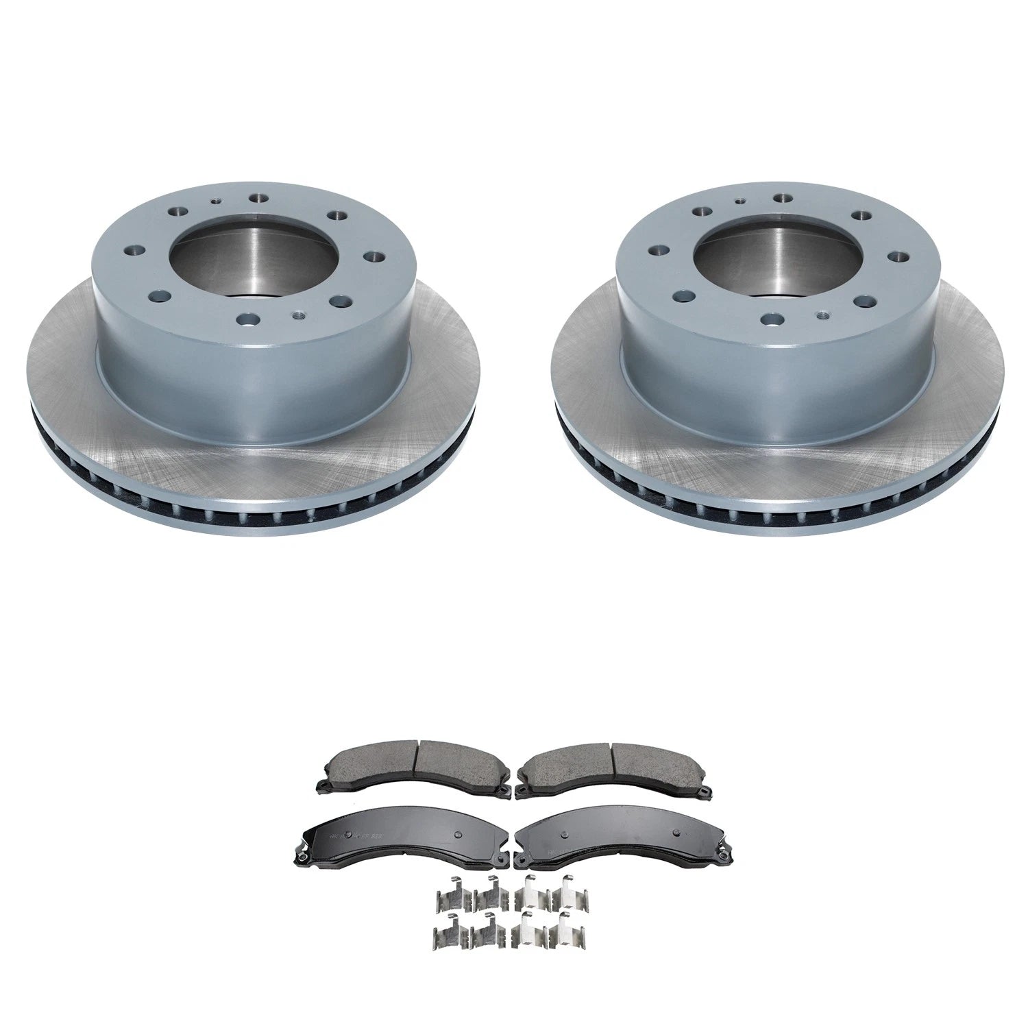DuraGo Rear Rotors & Akebono ProACT Ceramic Brake Pads for Sierra 3500 HD (2007–2019)