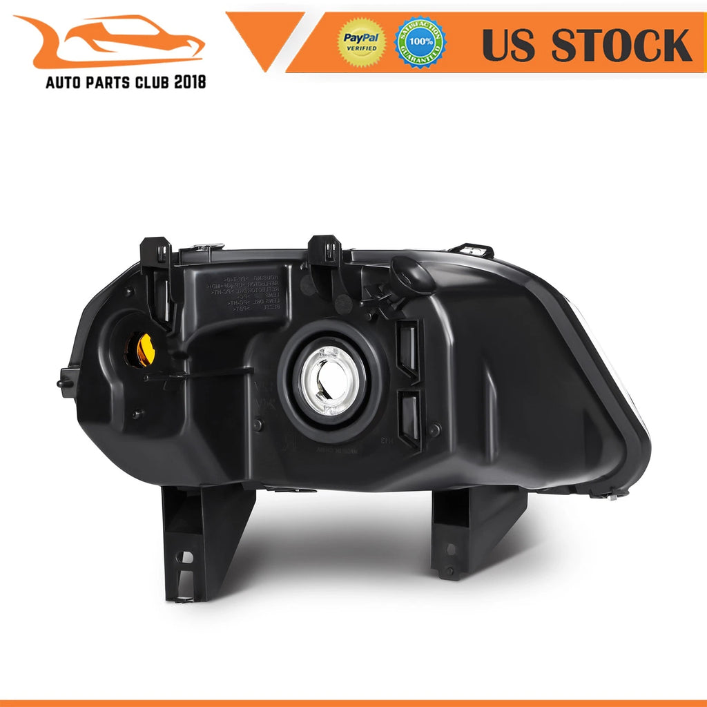 Headlight Assembly Pair for Chevy HHR (2006-2011) Chrome Housing Clear Lens