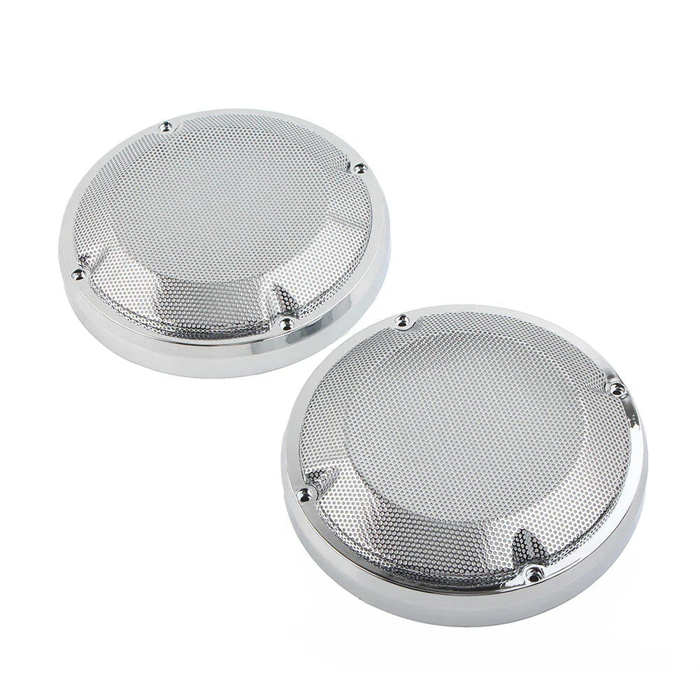 6.5" Saddlebag Lid Speaker Grill Covers for Harley Touring Electra (1983-2020)
