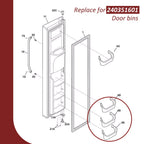 Door Bin Shelf for Frigidaire Freezer (AP2115974, 891154, 240351601)