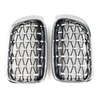 Set of 2 Front Bumper Kidney Grilles Chrome for BMW X3 F25, X4 F26 (2014–2017)