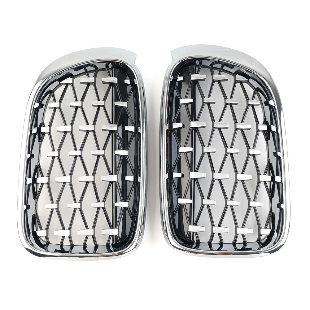 Set of 2 Front Bumper Kidney Grilles Chrome for BMW X3 F25, X4 F26 (2014–2017)