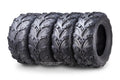 Set of 4 WANDA 26x8-14 Front & 26x10-14 Rear Mud Sling Tires for UTV ATV