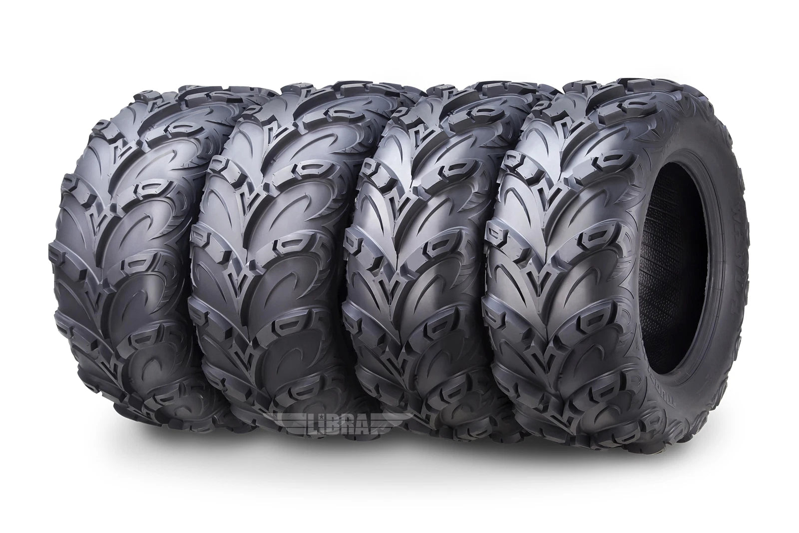 Set of 4 WANDA 26x8-14 Front & 26x10-14 Rear Mud Sling Tires for UTV ATV