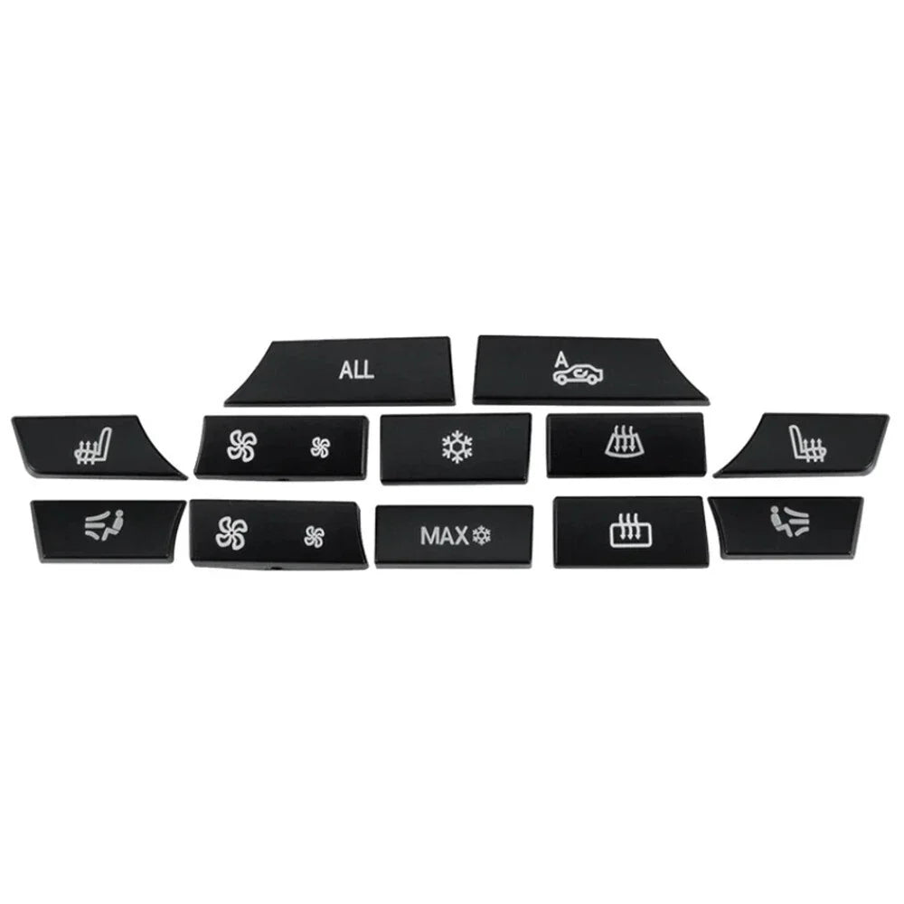 12 Button Key Caps A/C Heater Switch Repair for BMW 5 6 7 F10 F01 F12 (2010-2017)