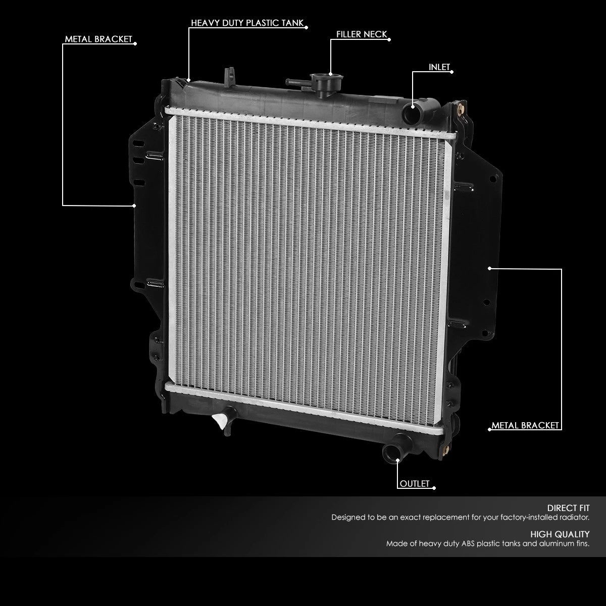 Full Aluminum Core Radiator for Suzuki Samurai (1985–1988) DPI 208