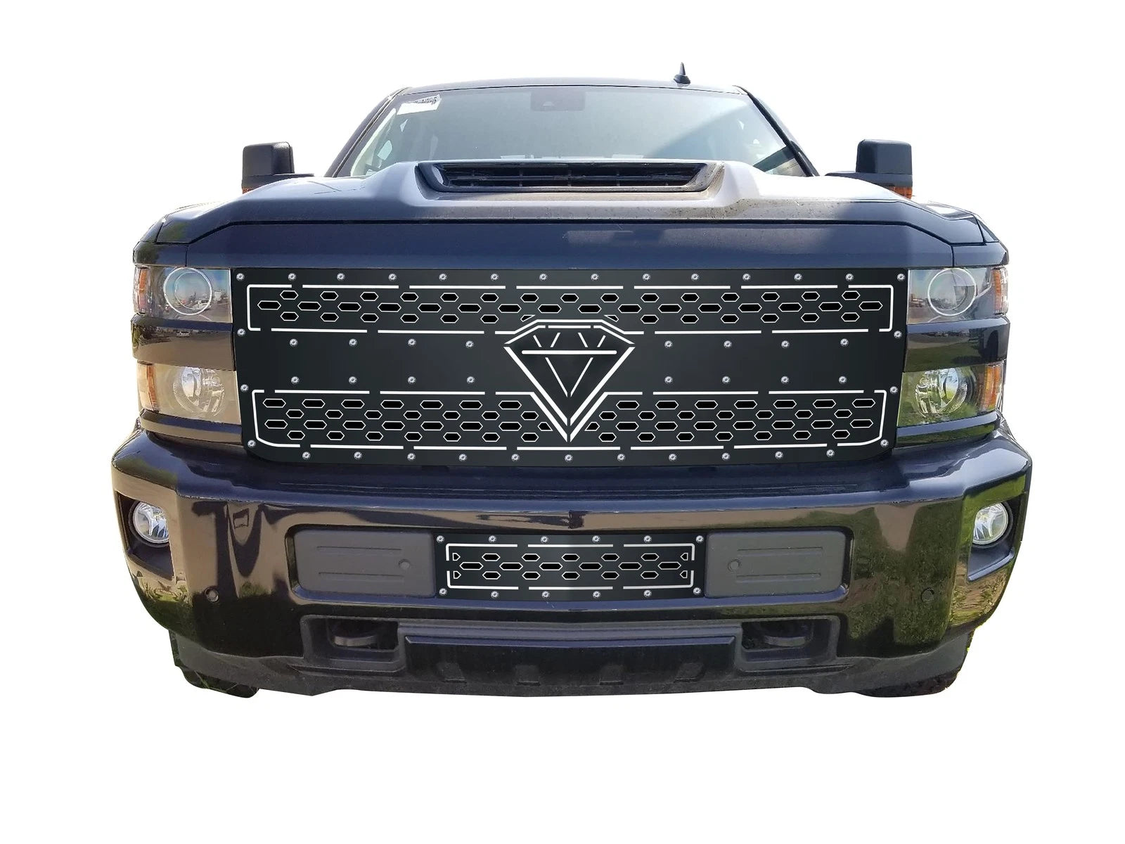 Stainless Double Layer Grille Combo for Chevy Silverado 2500HD/3500HD (2015-2019)