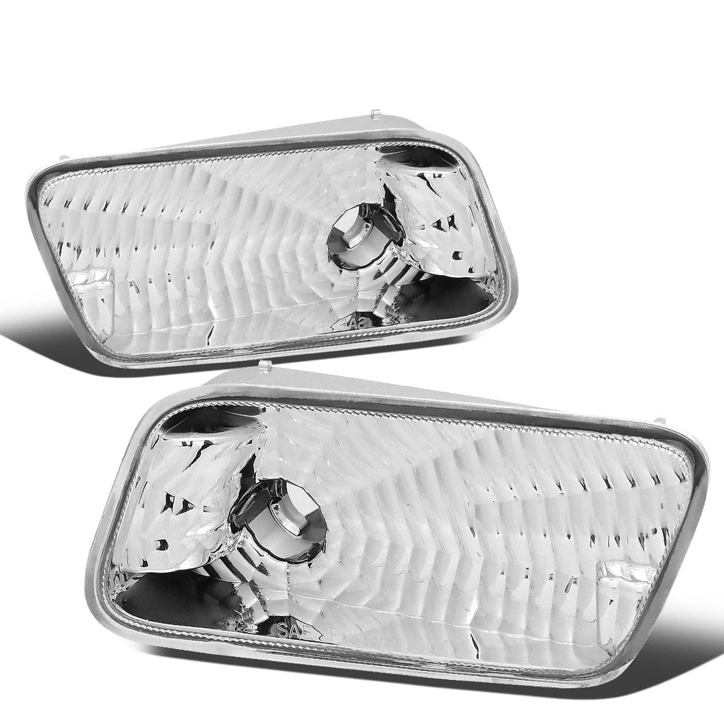 Pair Chrome Housing Front Side Bumper Lights for Mercedes W210 E-Class (2000–2003)