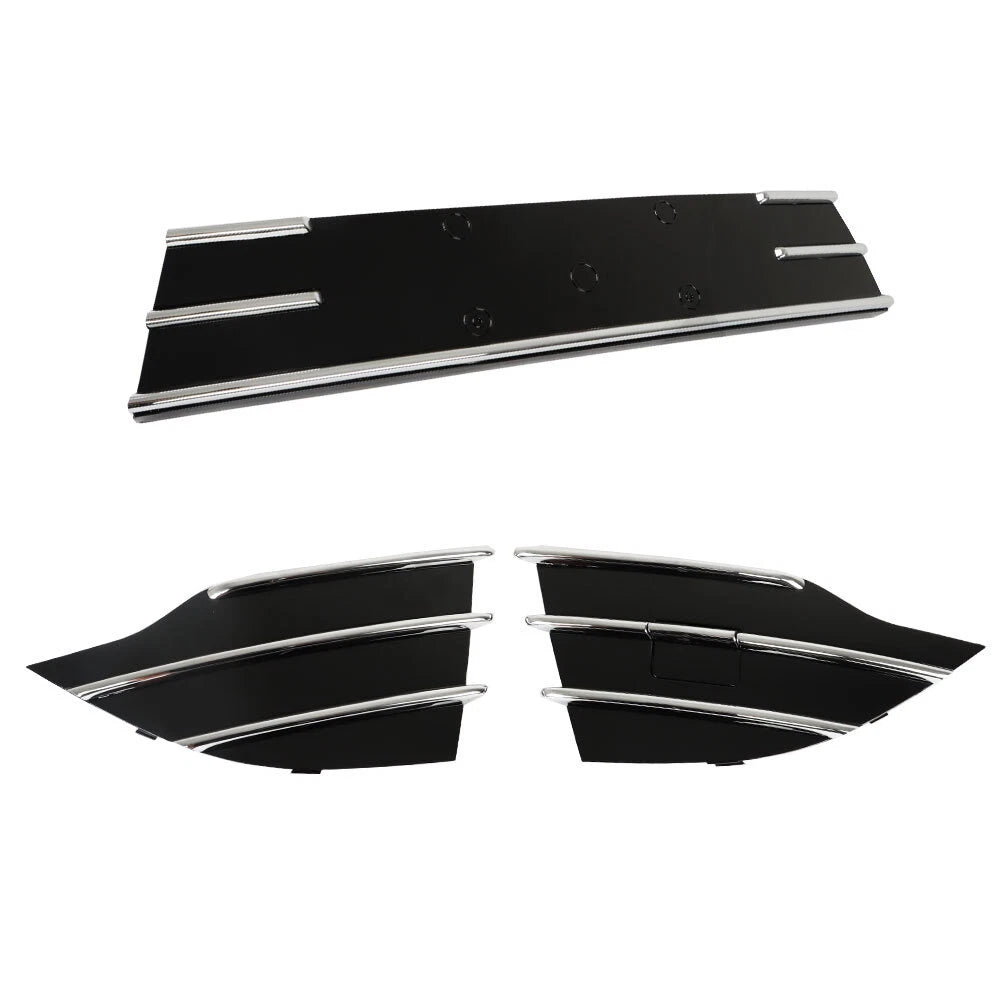 3Pcs Front Grille Bumper Kit with Chrome Trim for Ford Escape (2013-2016)