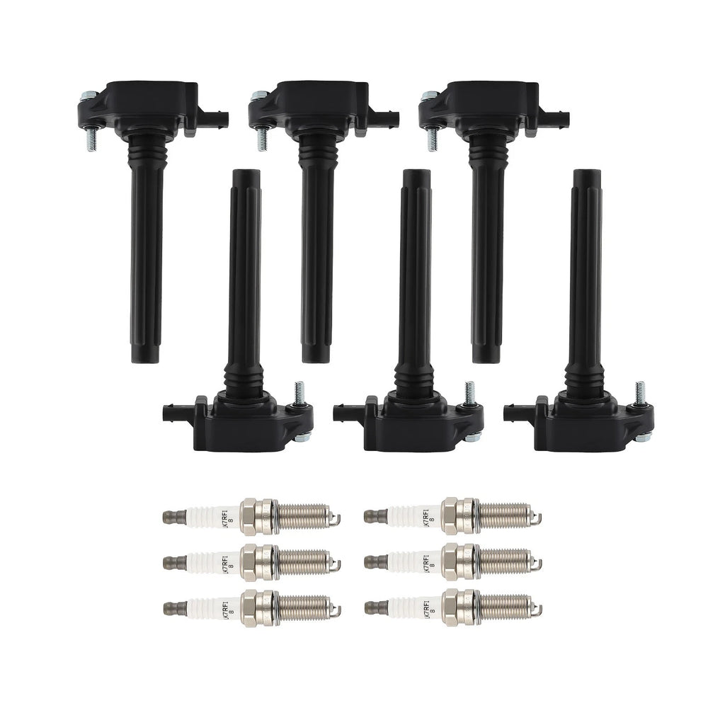 6PCS Ignition Coil & Spark Plug Set for Dodge Charger Challenger (2011–2023)