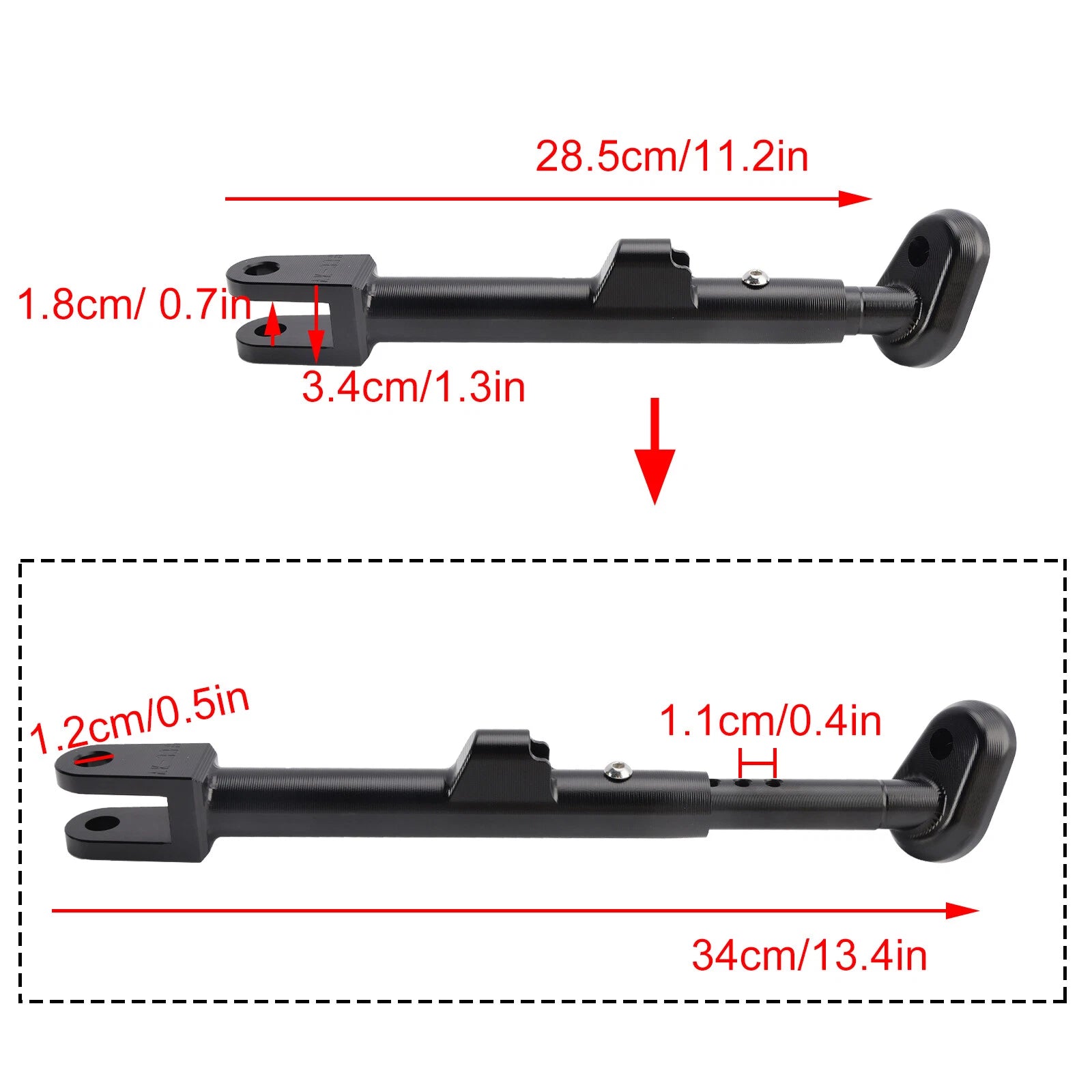 Adjustable Foot Side Stand Kickstand for Daytona 660 (2024) T9