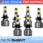6X 9005 9006 LED Headlight Kit Combo for