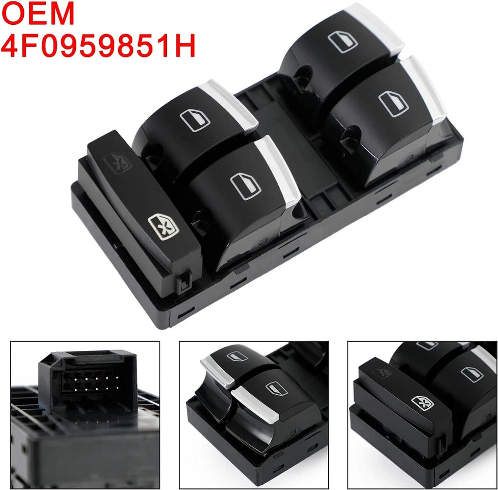 Driver Power Window Switch for Audi A3 Q7 A4 S4 A6 RS3 S3 (2003–2013) 4F0959851H