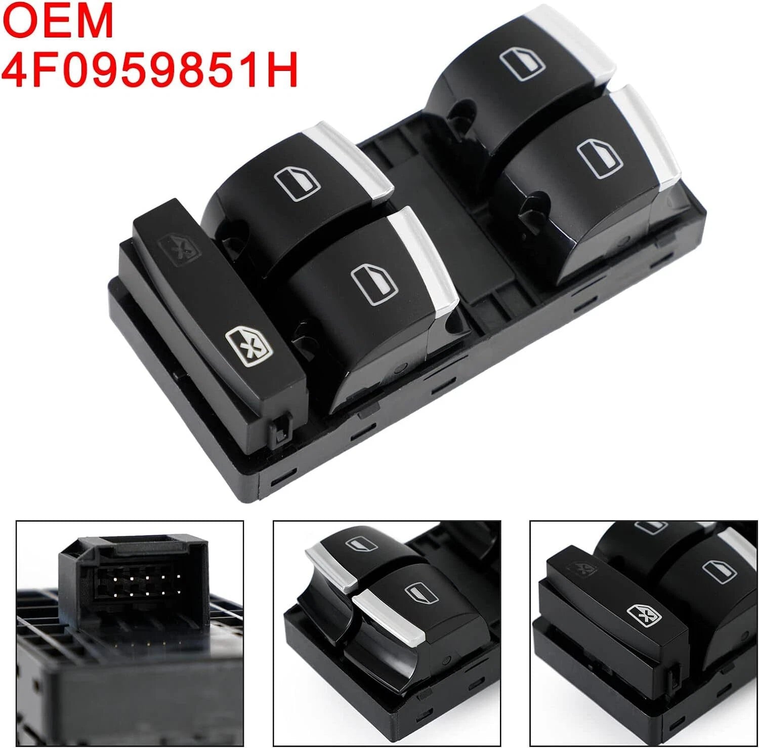 Driver Power Window Switch for Audi A3 Q7 A4 S4 A6 RS3 S3 (2003–2013) 4F0959851H