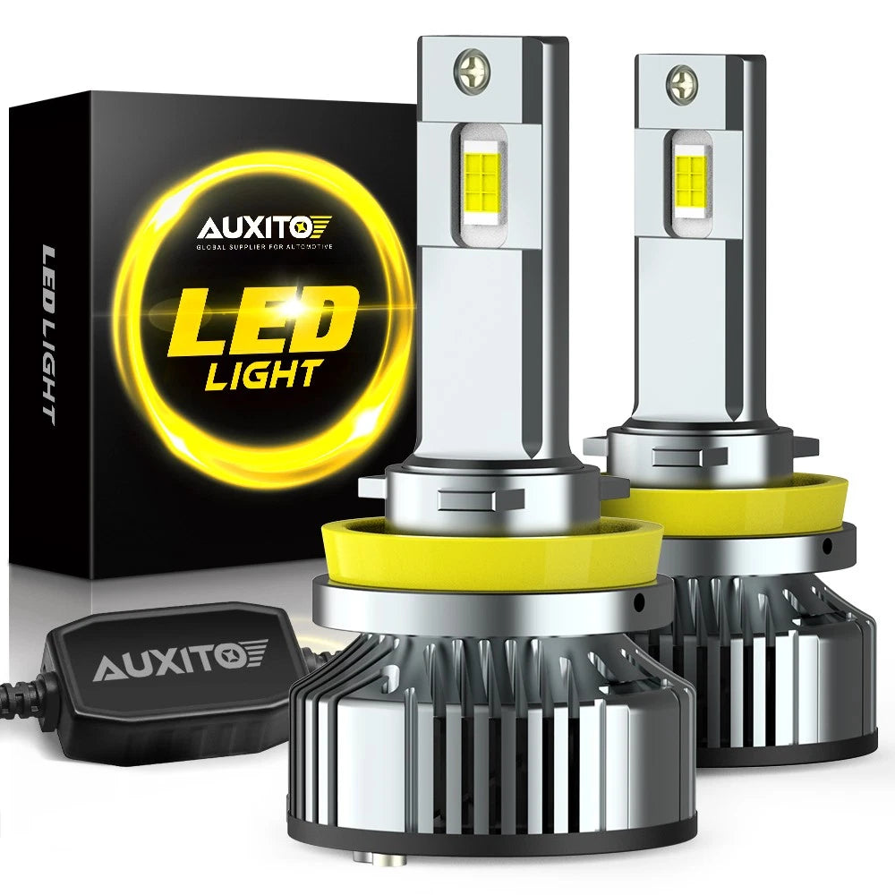 2X LED Headlight Bulbs for H11 H8 (6500K White)