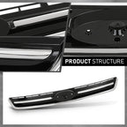 Front Upper Bumper Grille for Ford Escape (2013–2016) Black & Chrome