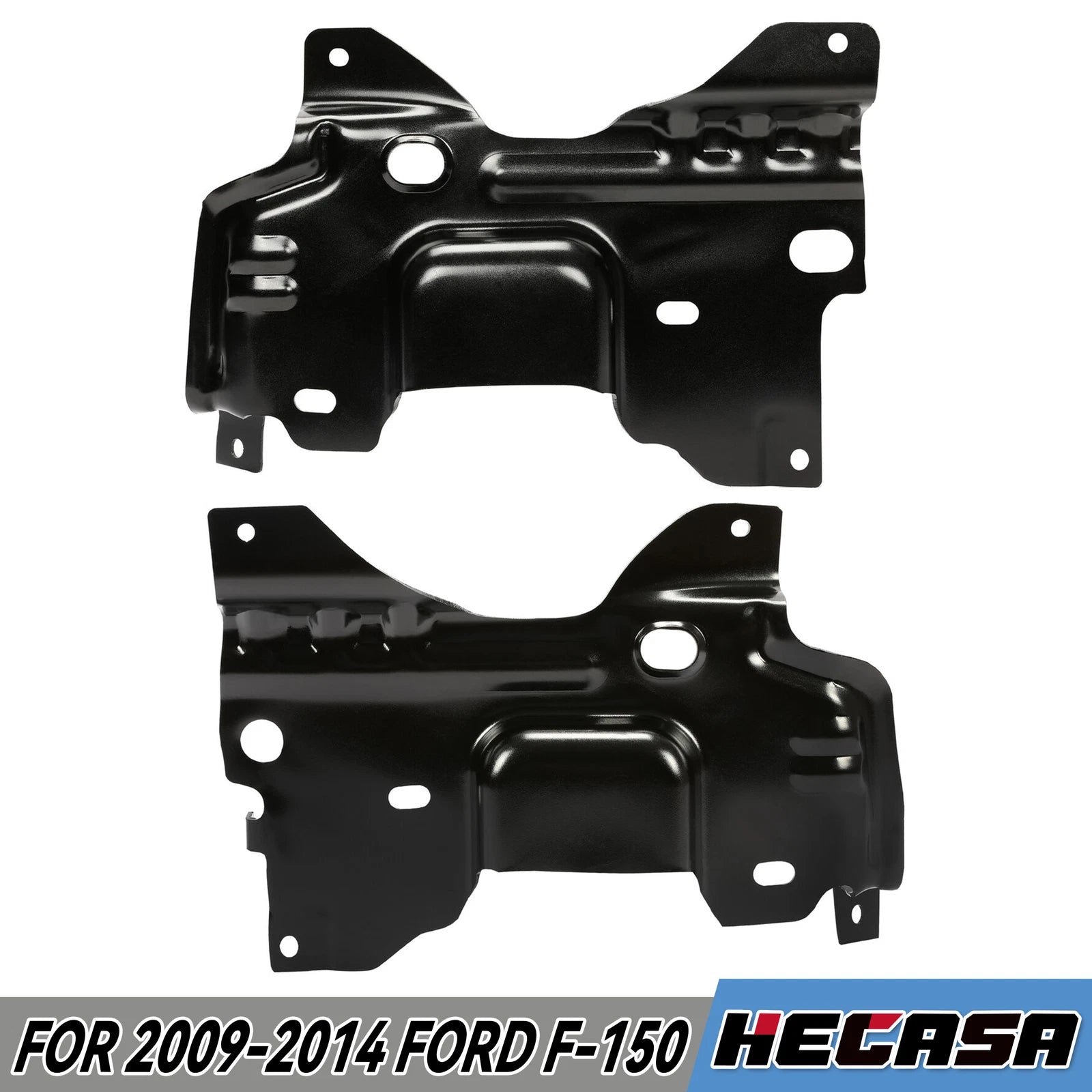 Set of 2 Front Bumper Mounting Plate Brackets for Ford F-150 (2009–2014)
