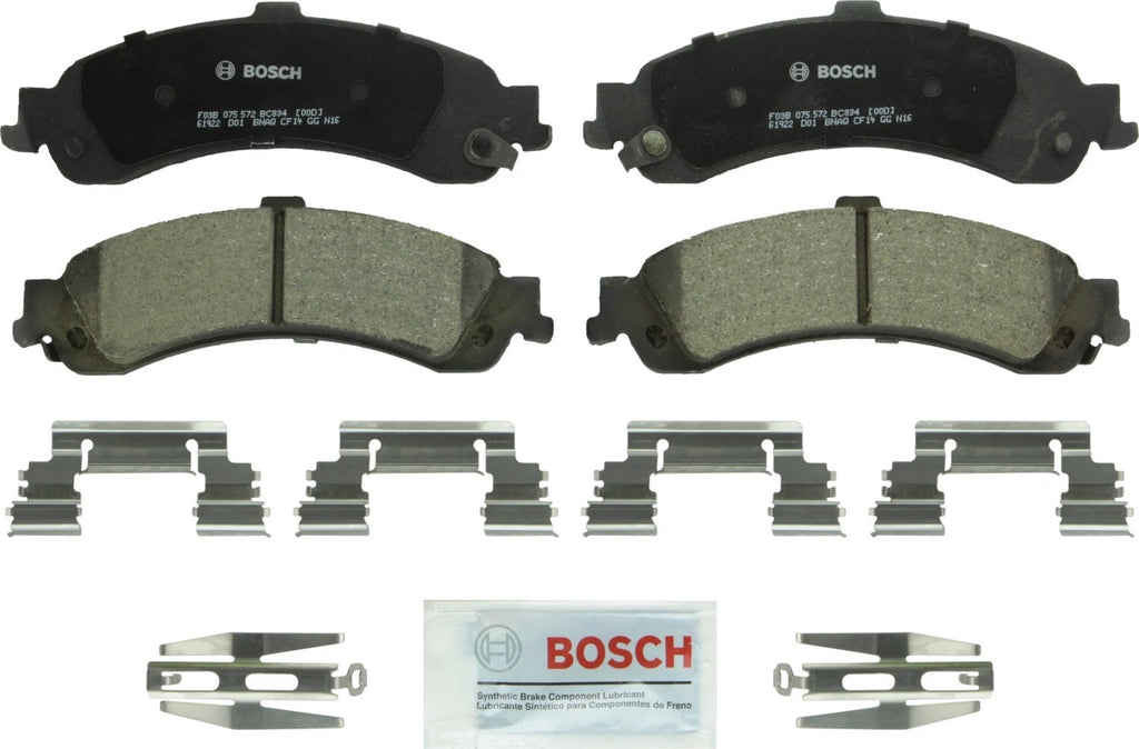 Rear Brake Kit 330mm Drilled Rotors & Bosch Ceramic Pads for Cadillac Chevrolet GMC