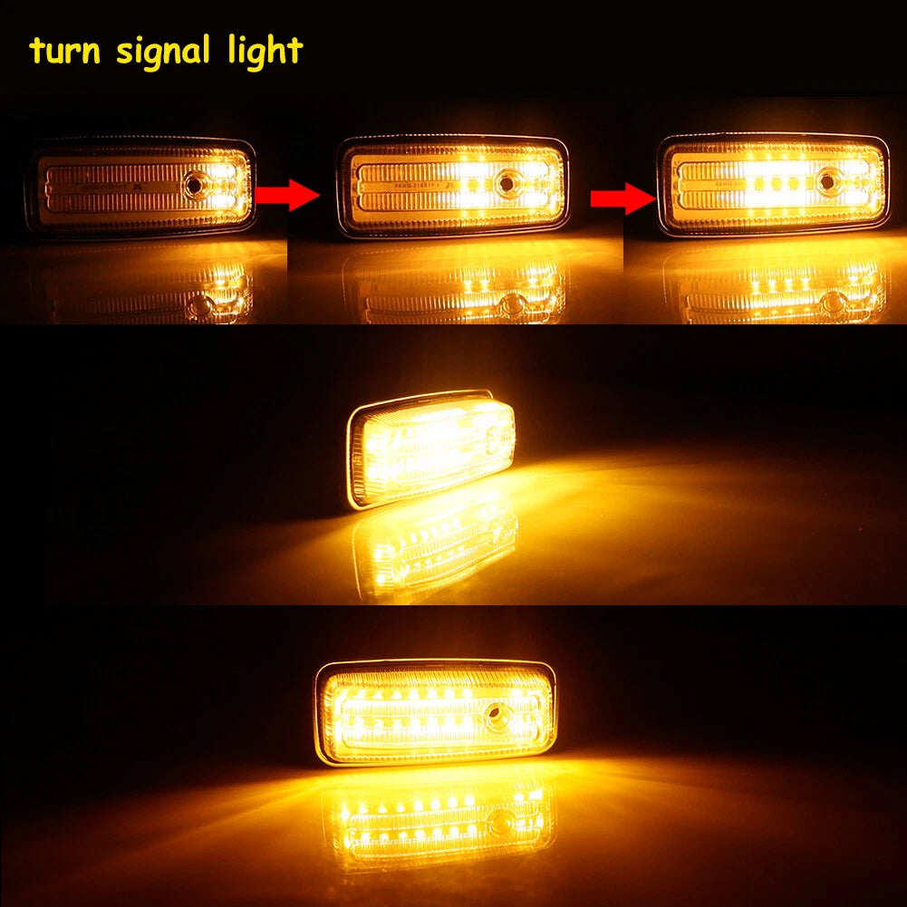 Sequential Amber LED Front Side Marker Lights for Mercedes-Benz G-Class (1986–2002)