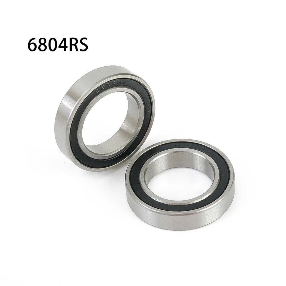 Set of 2 Bike Bearings 20x32x7mm Black Silver Steel