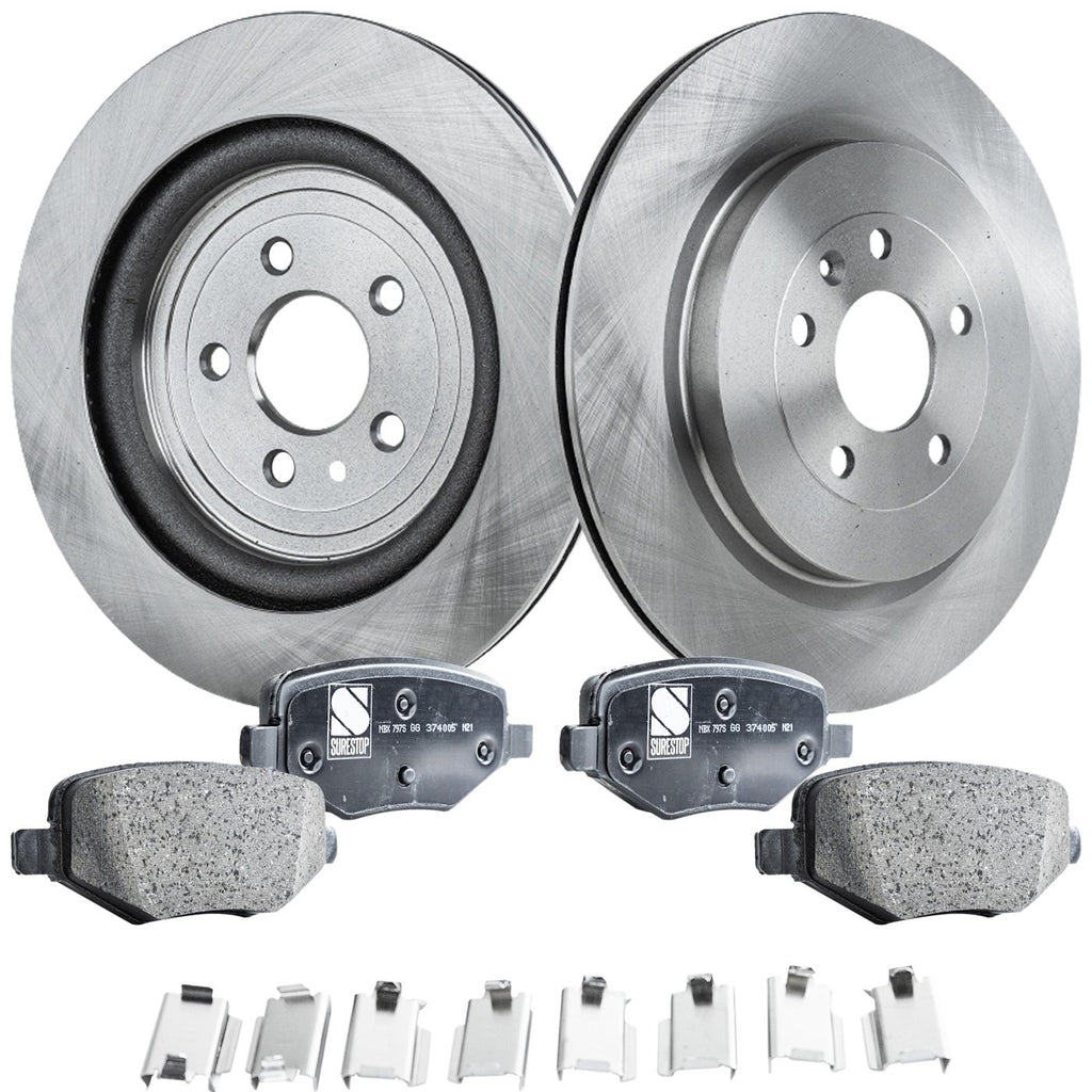 Rear Brake Rotor and Pad Kit for Ford Explorer Flex Taurus Lincoln MKT (2013–2019)