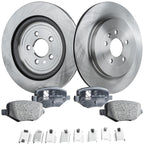 Rear Brake Rotor and Pad Kit for Ford Explorer Flex Taurus Lincoln MKT (2013–2019)