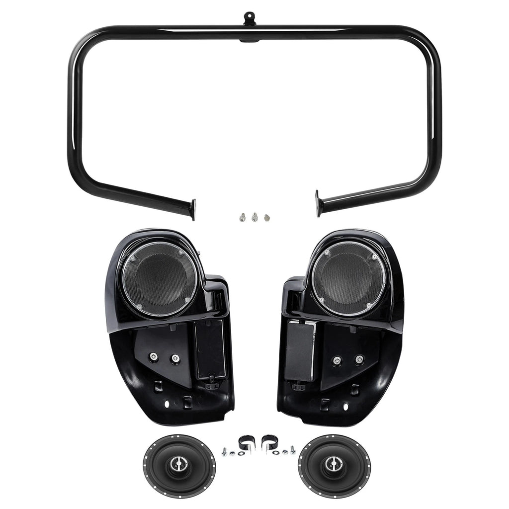 Lower Vented Fairings Speakers Engine Guard Bar for Harley Road Glide (2014–2024)