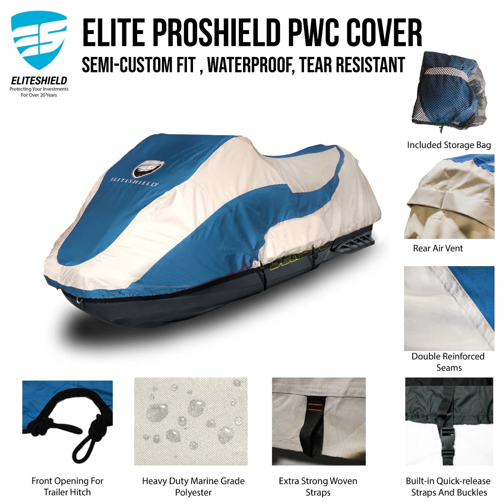Heavy Duty Waterproof Storage Cover for Sea Doo Spark (2014–2023)