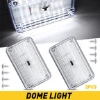 Set of 2 LED Car Interior Dome Lights for Universal Fit (12V)