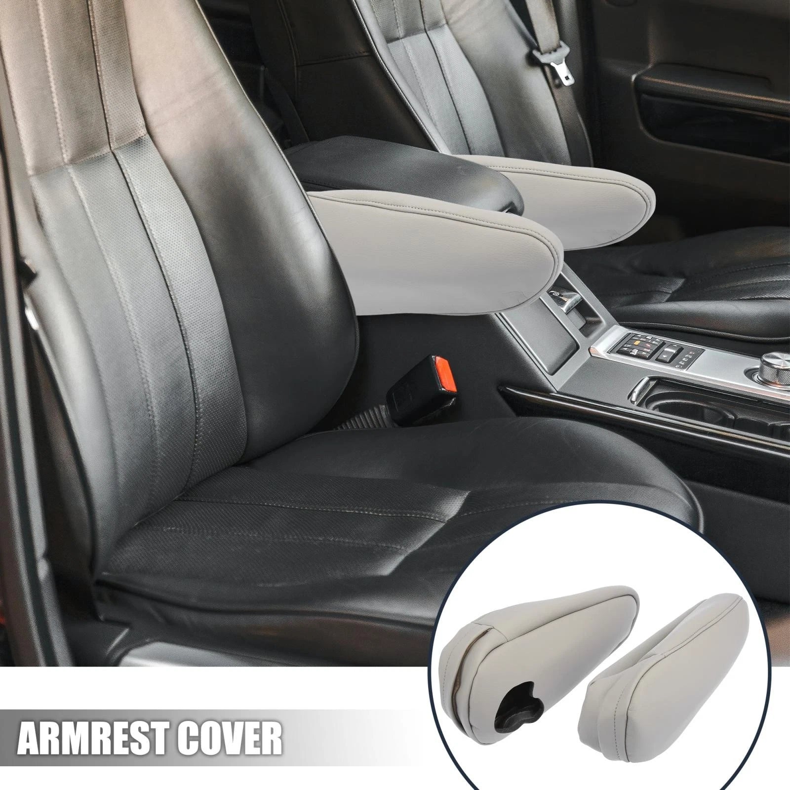 Pair Microfiber Leather Car Seat Armrest Covers for Toyota Sienna (2011–2018)