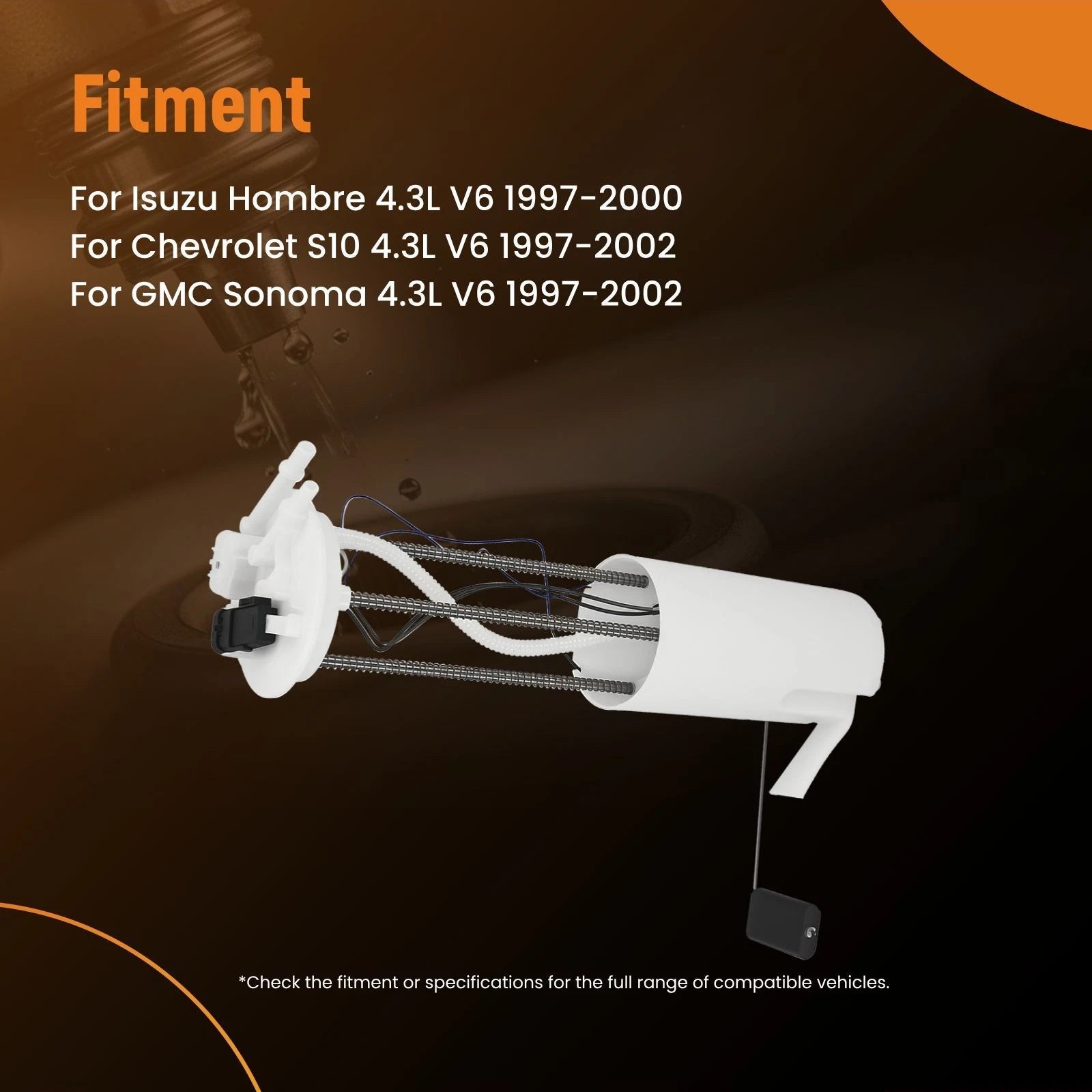 Fuel Pump Module Assembly for S10 Sonoma Hombre (1997-2002)