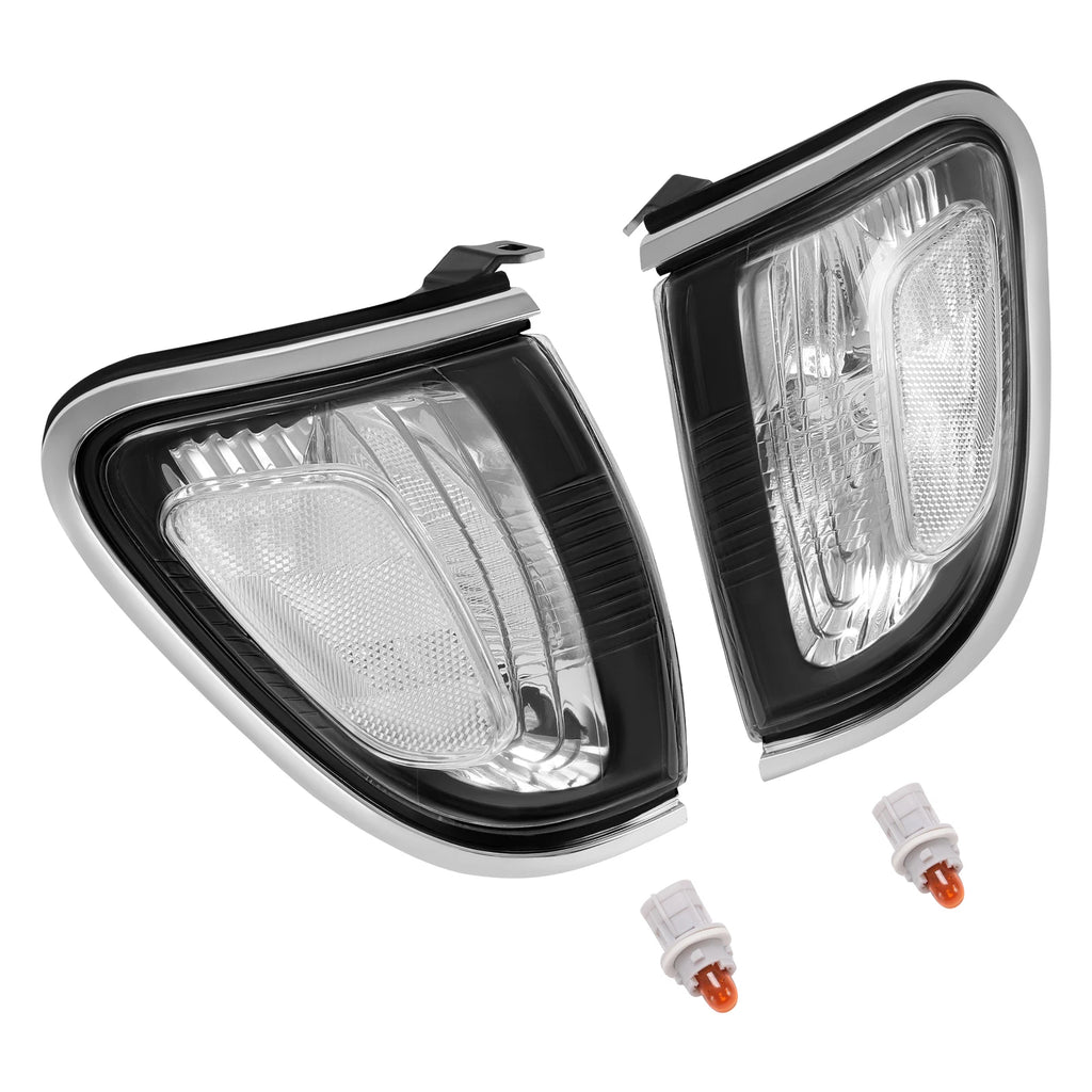 2PC Side Marker Corner Parking Lights Chrome for Toyota Tacoma (2001–2004)