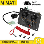 Top Twin Dual Key Switch Assembly Panel for Yamaha (6K1-82570-08, 6K1-82570-13-00)