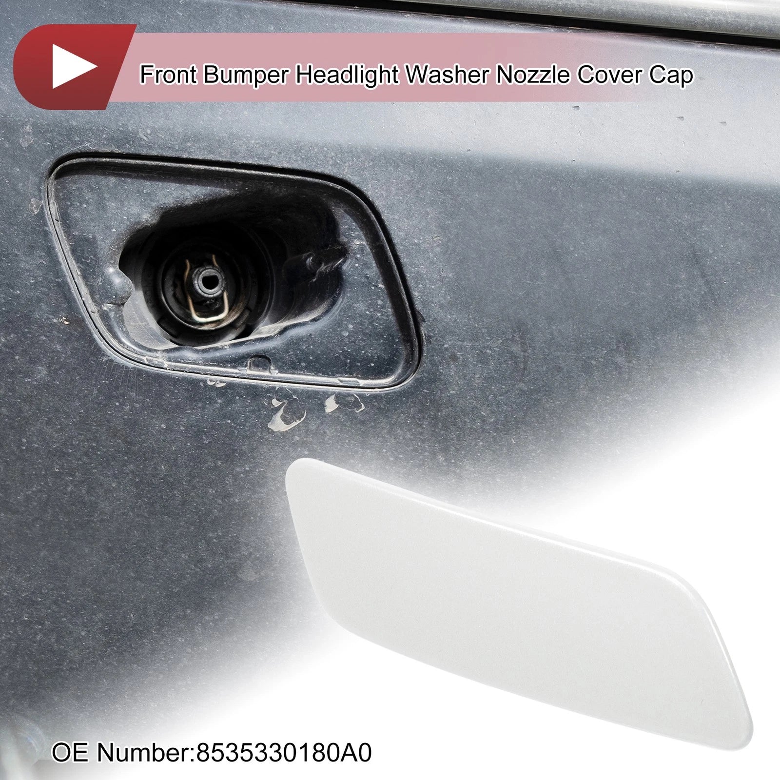 Washer Nozzle Cover Cap for Lexus GS200t (2016–2019) White