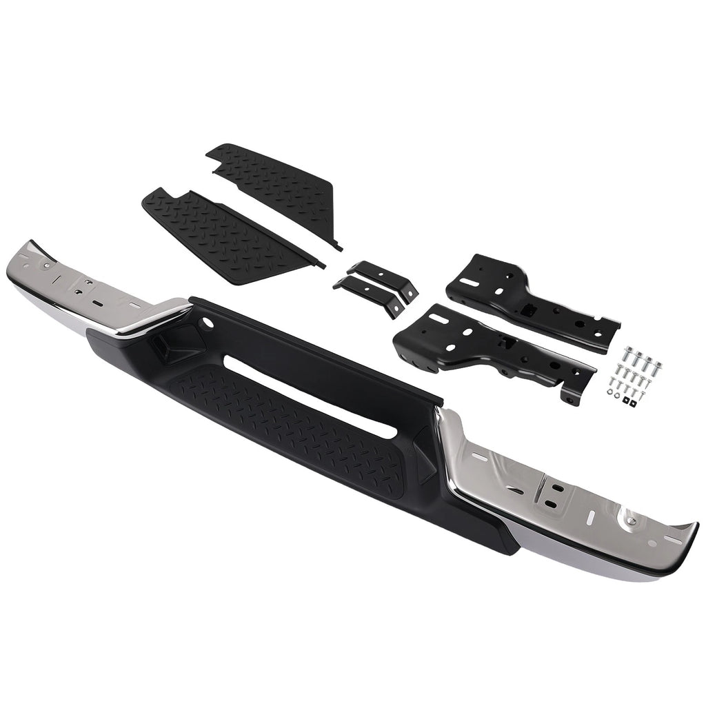 Rear Bumper Assembly for Chevy Colorado (2008-2012) Steel Chrome