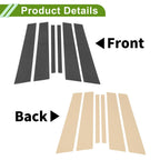 6 x Door Pillar Window Trim for BMW 1-Series (2008-2016) Carbon Fiber Pattern Black
