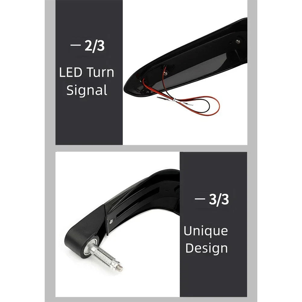 With LED Light ABS Handguard 15-22mm Handlebar Protector