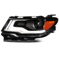 Headlight for Jeep Compass (2017–2021) HID/Xenon w/LED DRL Projector Left