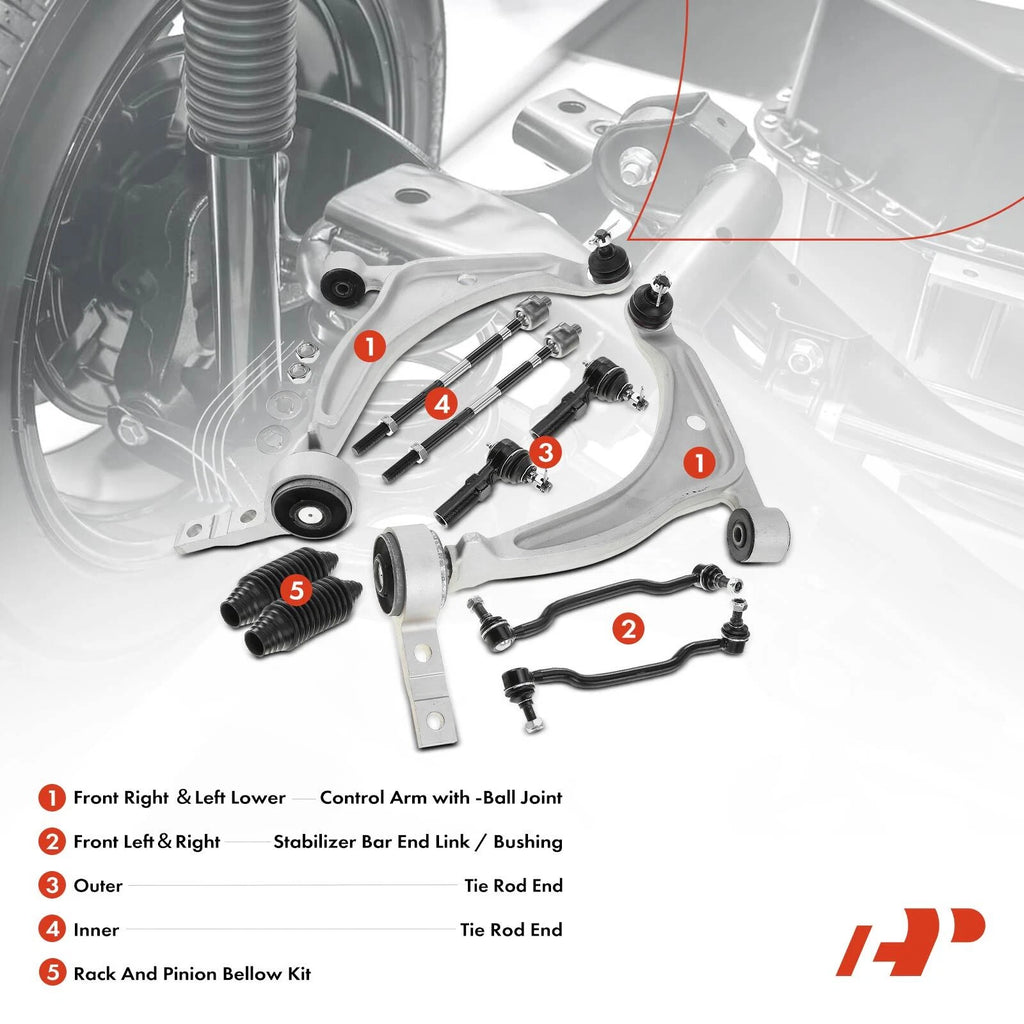 10x Front Lower Control Arm Ball Joint Sway Bar Link for Nissan Maxima (2000-2003)